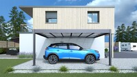 Kovový přístřešek / carport TRIGANO JARDIN LIBECCIO WALL LG2464