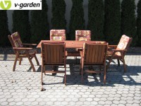 MERANTI VICTORIA SET 6 - zahradní nábytek, tropické dřevo Meranti