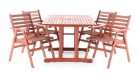 MONROO SET 4 - zahradní nábytek, tropické dřevo Meranti