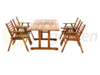 MONROO SET 4 - zahradní nábytek, tropické dřevo Meranti