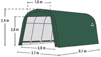 Náhradní plachta pro garáž 3,7x6,1 m (62760EU) LG2009