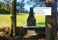 Norman Komfort zahradní krb, povrch bílý vymývaný