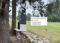 Norman Komfort zahradní krb, povrch bílý vymývaný