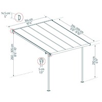 Palram - Canopia Capri 3000 antracit 3 x 3 - hliníková (montovaná) pergola