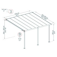 Palram  - Canopia Capri 4200 antracit 3 x 4,25 - hliníková pergola