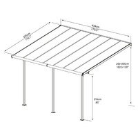 Palram - Canopia Sierra 4200 bílá 3 x 4,25 - hliníková (montovaná) pergola