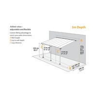 Palram - Canopia Sierra 5400 antracit 3 x 5,46 - hliníková (montovaná) pergola