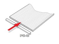 PC U-profil 16 mm pro skleník, délka 2,10 m (1 ks)