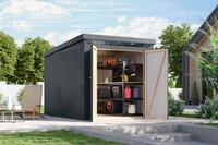 Plechový domek KARIBU IRIDIUM 2,5 (48452) antracit LG4807