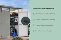 Plechový domek KARIBU OSTEN 3 (12522) šedý LG4473