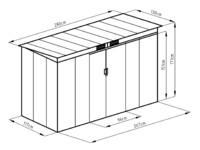 Plechový domek LANITPLAST HALLE 94 ANTRACIT LG4024