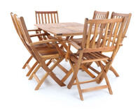 PRINCE VeGA 6 - zahradní nábytek, tropické dřevo Akácie