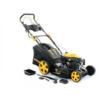 Riwall PRO RPM 4735 E - multifunkční travní sekačka 4 v 1 s benzinovým motorem, pojezdem a elektrostartem