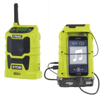 Ryobi R18R-0 - aku rádio s bluetooth ONE+ (bez baterie a nabíječky)
