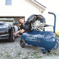 Scheppach HC 120 DC - olejový dvouválcový kompresor 10 bar se vzdušníkem 100 l