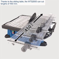 Scheppach WTS 2000 - řezačka na dlažbu a obklady s posuvným stolkem