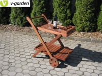 Servírovací stolek - VeGAS, tropické dřevo Meranti