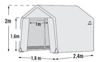 ShelterLogic fóliovník 1,8x2,4 m - 25 mm - 70600EU