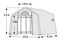 ShelterLogic fóliovník 3,0x6,1 m - 35 mm - 70658EU