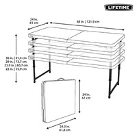 Skládací stůl 122 cm LIFETIME 4428 LG3877