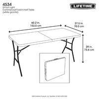 Skládací stůl 150 cm LIFETIME 4534 LG2833