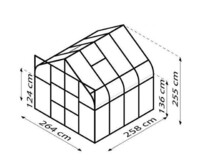 Skleník VITAVIA DIANA 6700 čiré sklo 3 mm černý LG4220