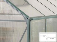 Skleník VITAVIA TRITON 2500 čiré sklo 3 mm stříbrný LG3650