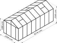 Skleník VITAVIA ZEUS COMFORT 15700 PC 16 mm černý LG464
