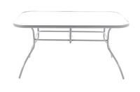  Stůl - VeGAS PATRICIA, hliník, sklo