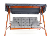 V-Garden dřevěná zahradní houpačka VeGA SOLTOU DeLuxe šedá