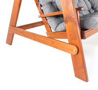 V-Garden dřevěná zahradní houpačka VeGA SOLTOU DeLuxe šedá