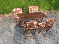 VeGA SET 4 - zahradní nábytek, tropické dřevo Meranti