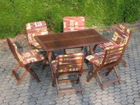VeGA SET 6 - zahradní nábytek, tropické dřevo Meranti