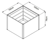 Vyvýšený záhon LANITPLAST PLANT 100 LG2420